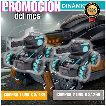 🤩TANQUE DISPARA HIDROGEL Y BOTA HUMO CON LUZ Y MUSICAL ⭐ ™ | Envío Gratis